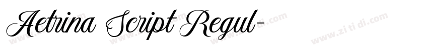 Aetrina Script Regul字体转换